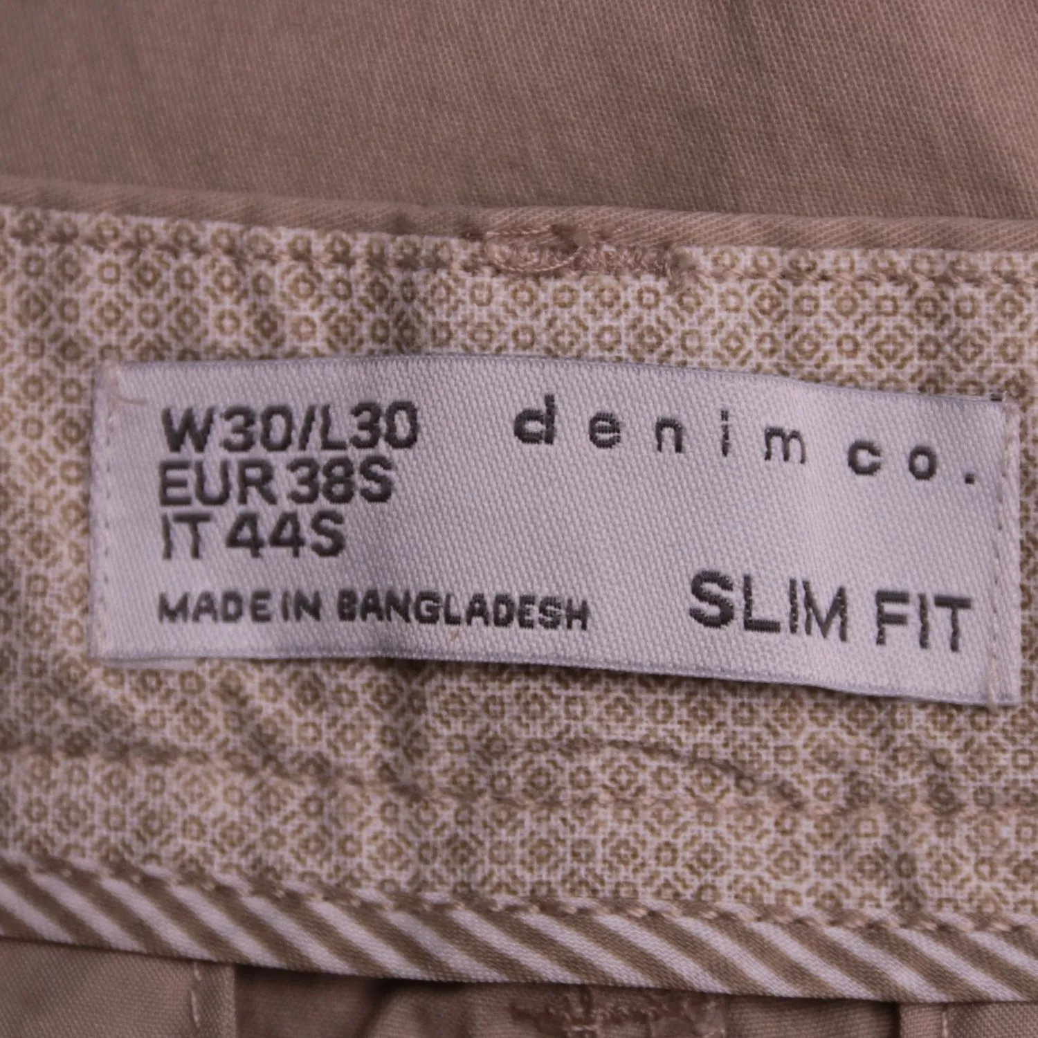 Бежевые брюки Denim Co. зауженного кроя, размер 44 (S/M)