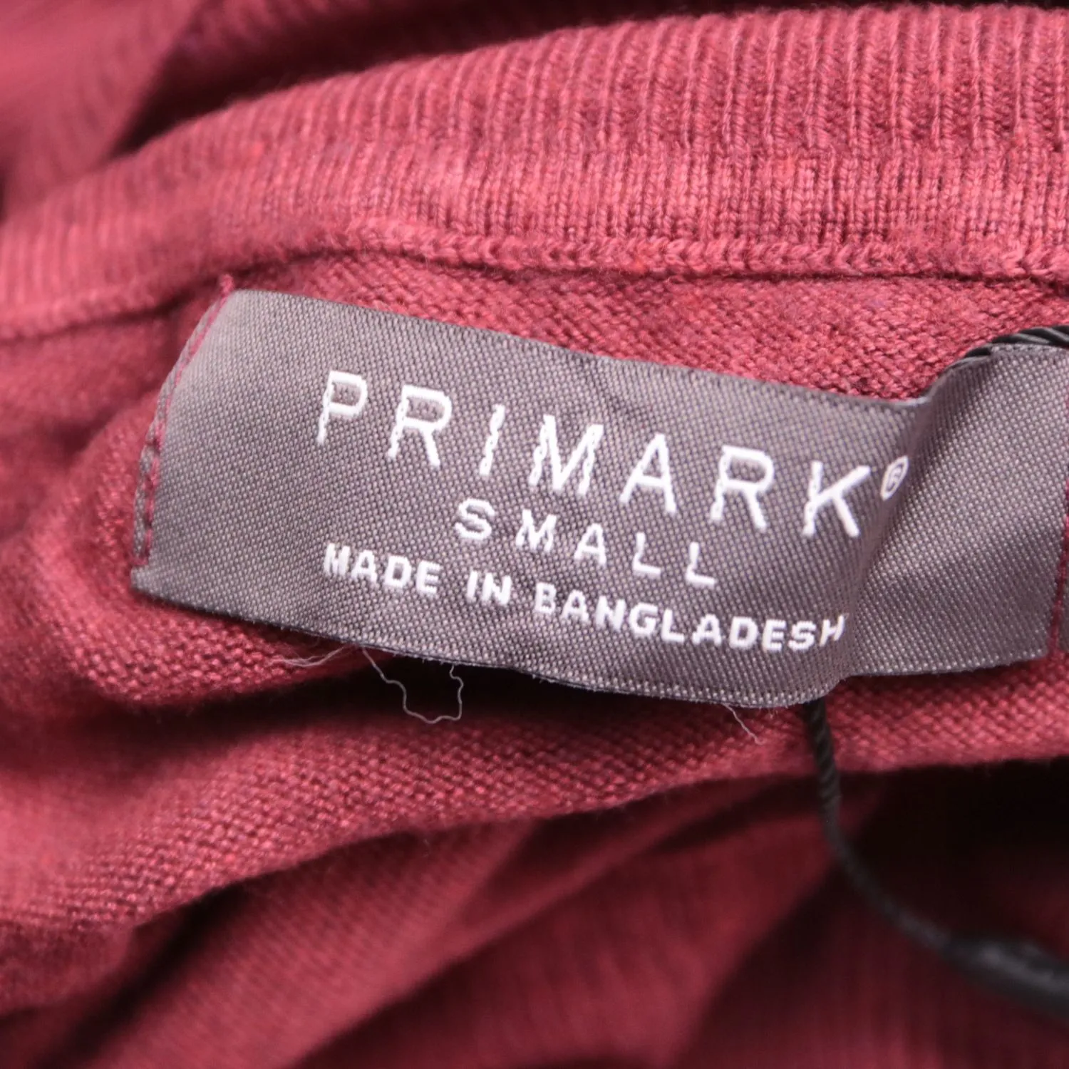 Бордовая водолазка PRIMARK тонкой вязки, размер 42 (S)